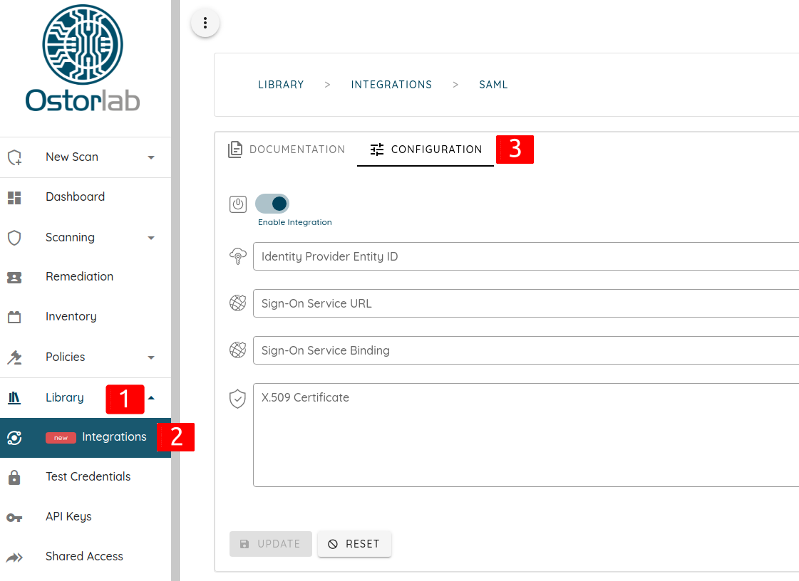 Saml configuration